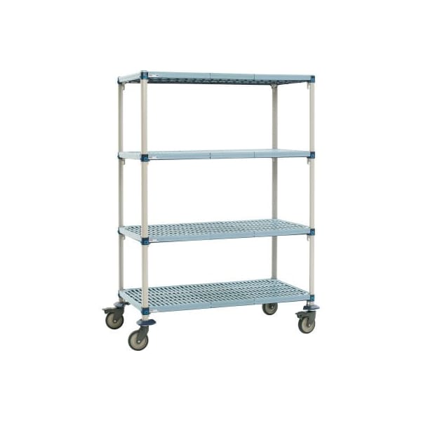 Metro Max Q Shelf Truck w/4 Shelves, 1000 lb. Capacity, 48inL x 18inW x 68inH, Blue Q356BG3 - main